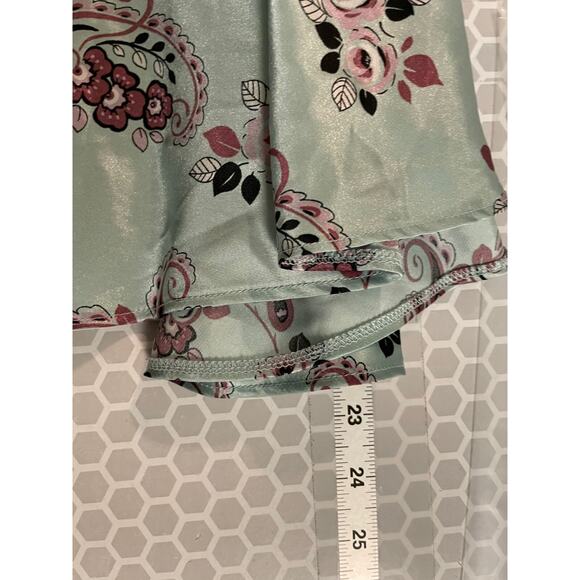 Vintage Kathryn Womens Top Large Paisley Satin Babydoll Romantic Fairy 90s FLAW - Picture 6 of 7